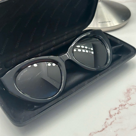 Balenciaga Glossy Black Sunglasses